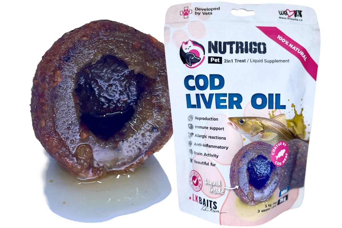 LK Baits Pet Doplněk stravy Nutrigo Dog Supplement Cod Liver Oil