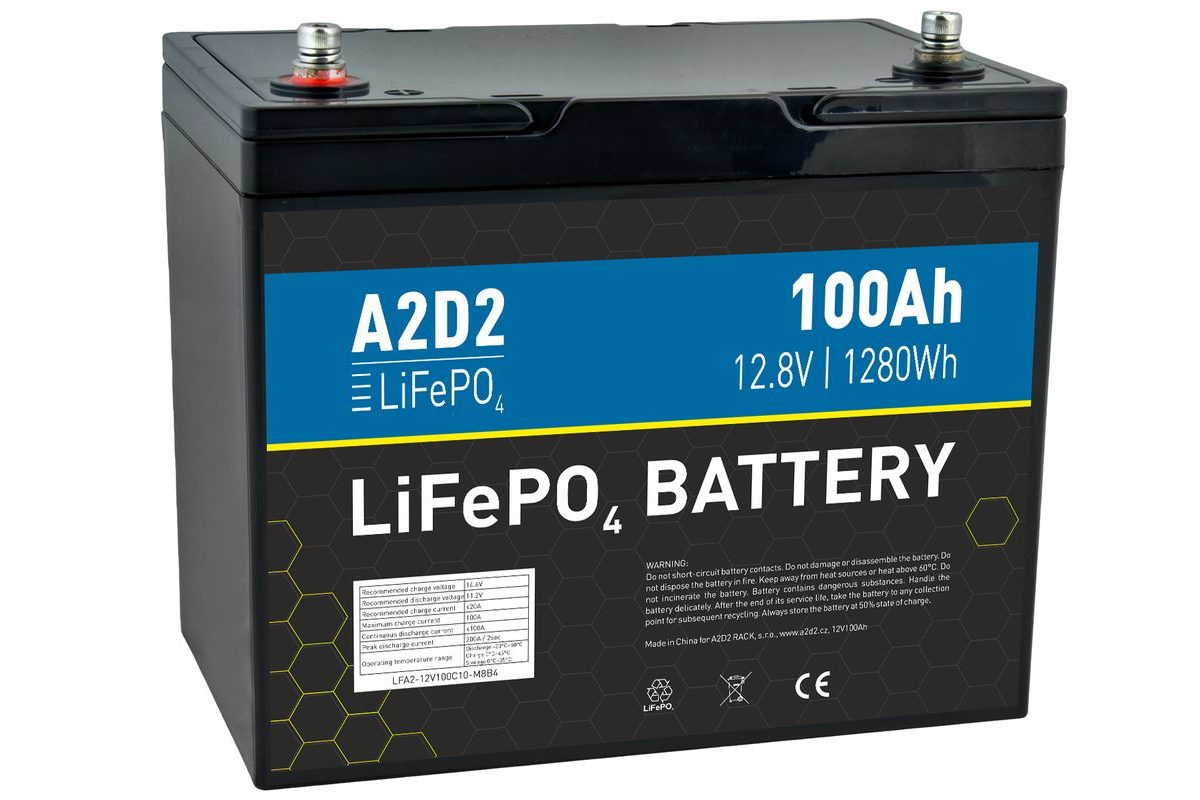 A2D2 Baterie LiFePO4 12,8V 100Ah M8