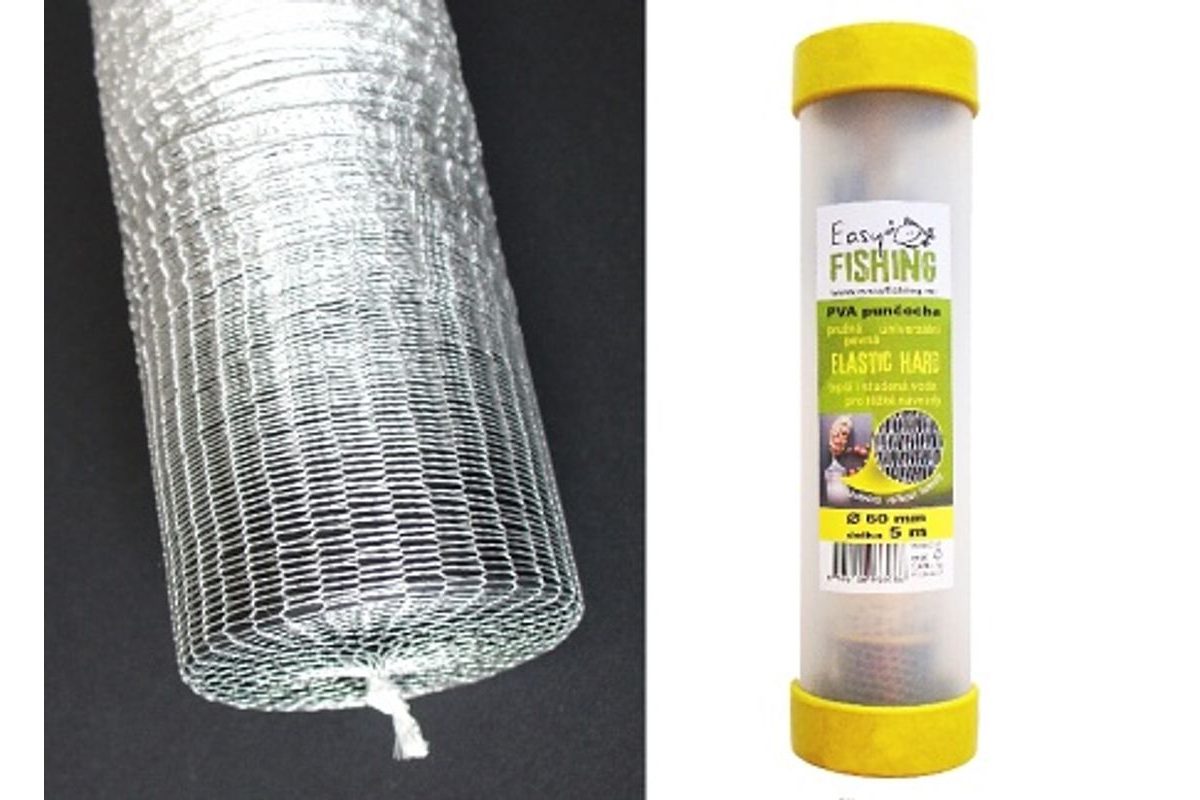 Easy Fishing PVA punčocha ELASTIC HARD 60mm komplet v tubě 7m