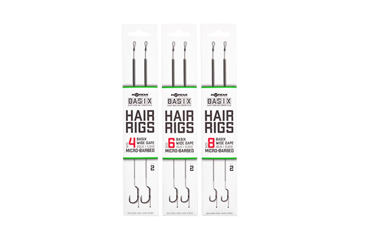 Korda Návazec Basix Hair Rigs Wide Gape 2ks