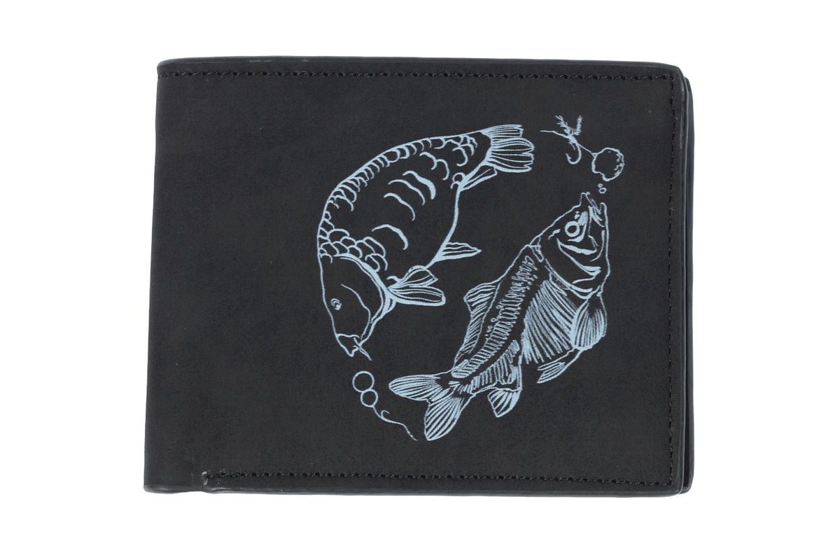 Giants fishing Peněženka dva kapři Black Wallet Two Carps černá