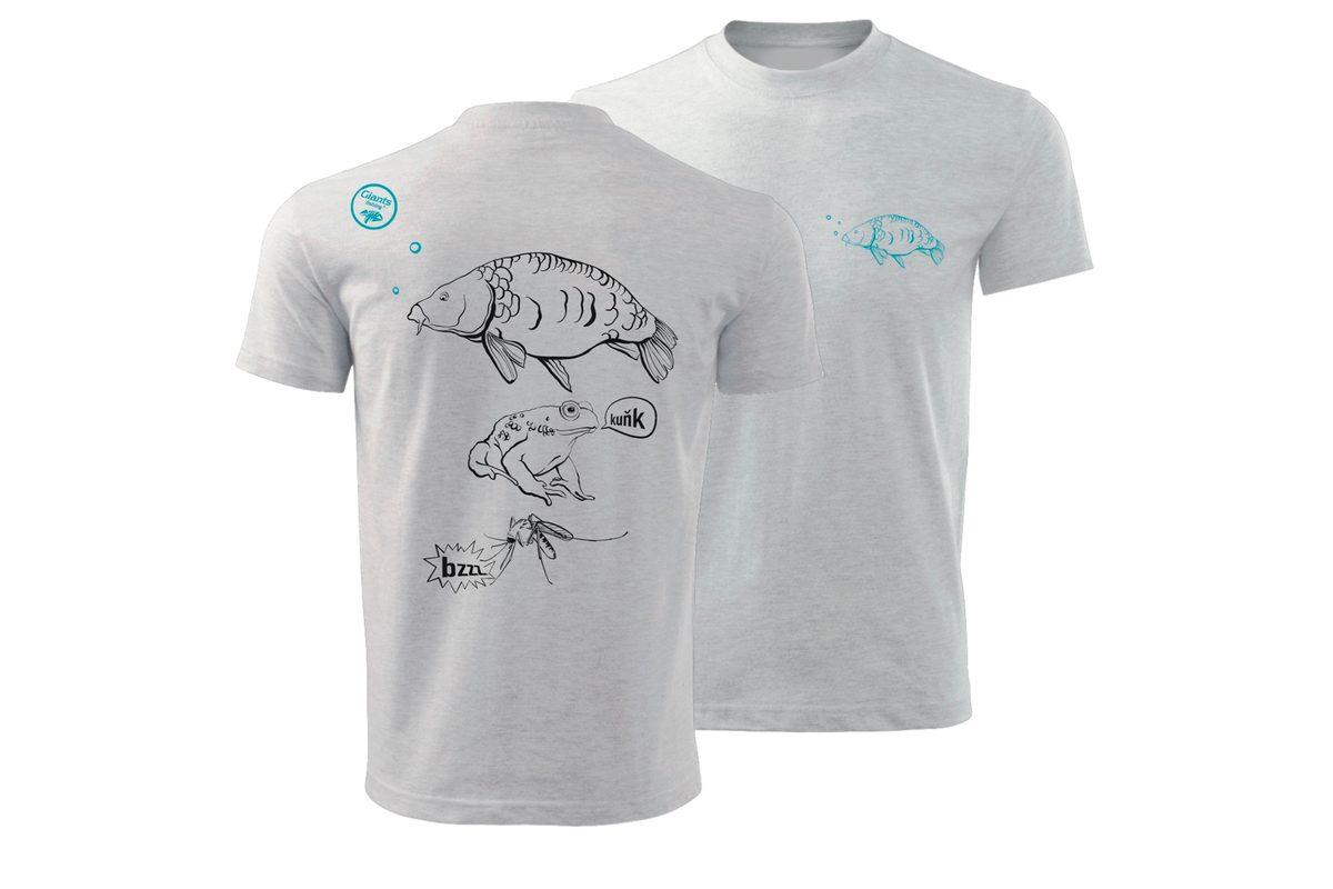 Giants fishing Tričko dětské šedé Kapřík