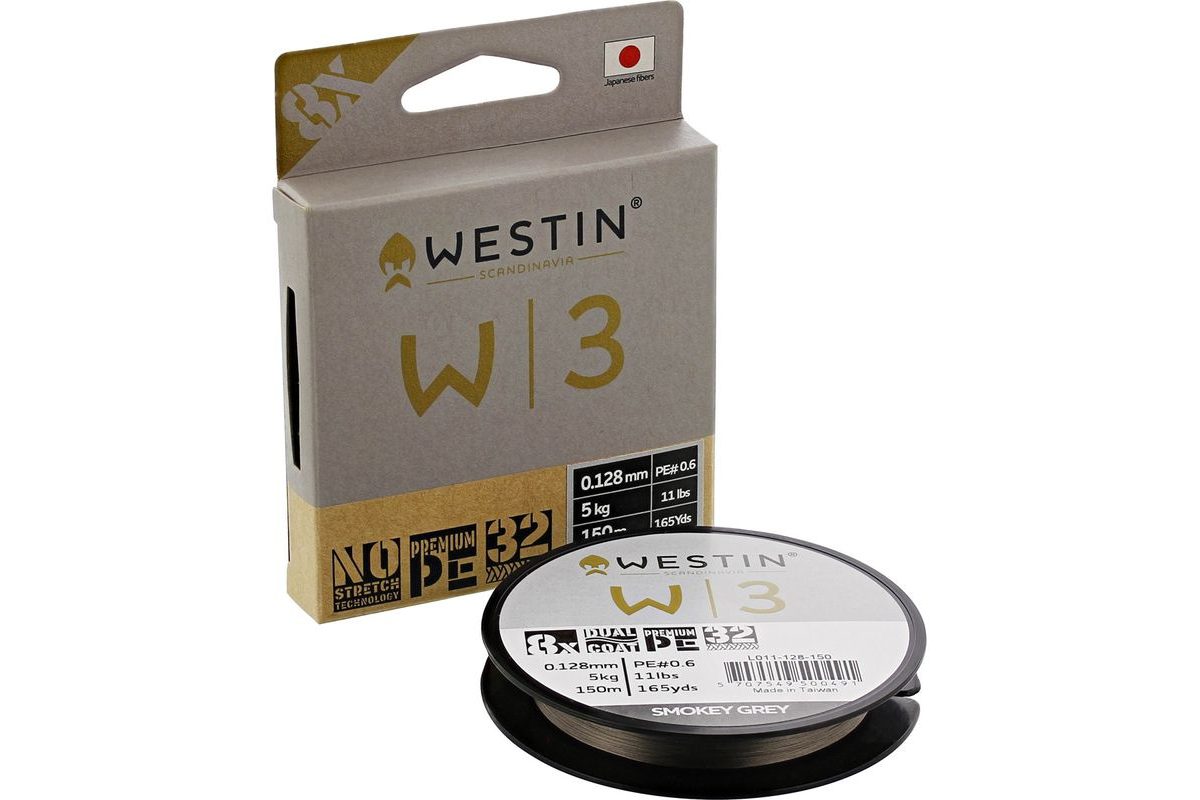 Westin Šňůra W3 8-Braid Smokey Grey 150m