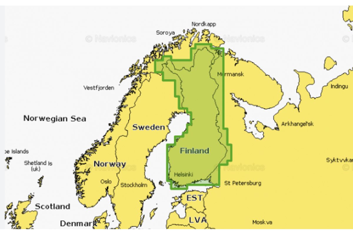 Navionics+ Mapy Fínsko