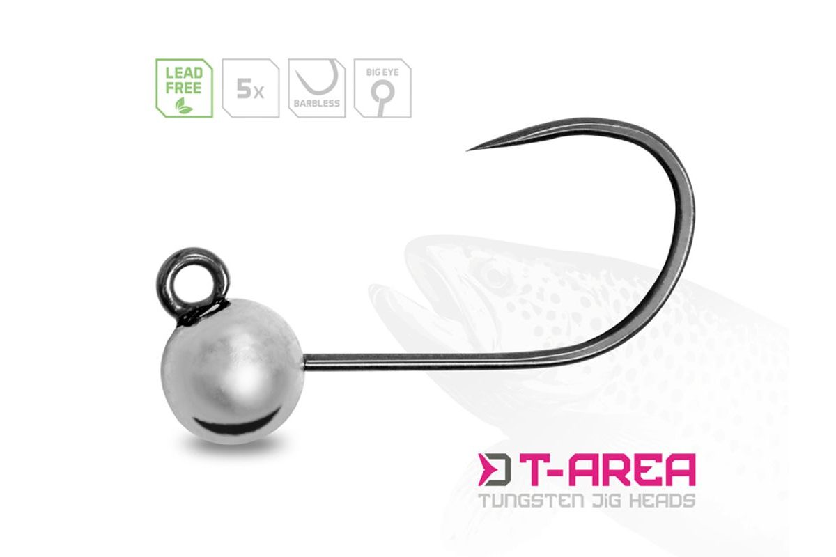 Delphin Jigové hlavičky Wolframové T-Area BL Stříbrné 5ks