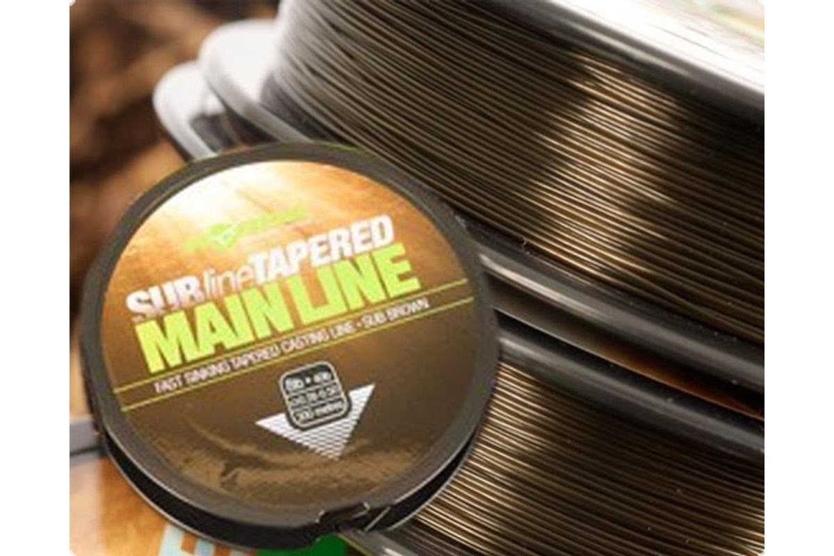 Korda Ujímaný vlasec Subline Tapered Mainline 0,33-0,50mm brown 300m