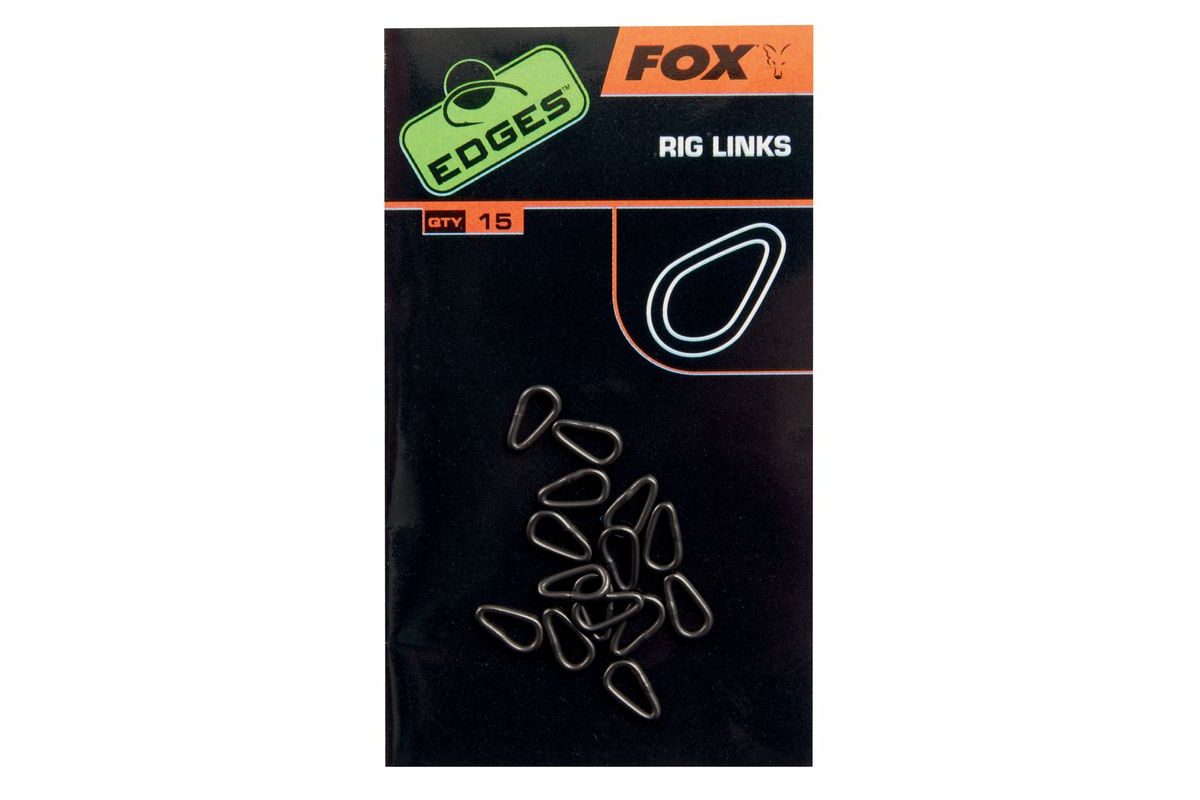 Fox Oválne slzy na nadväzce Edges Rig Links 15ks