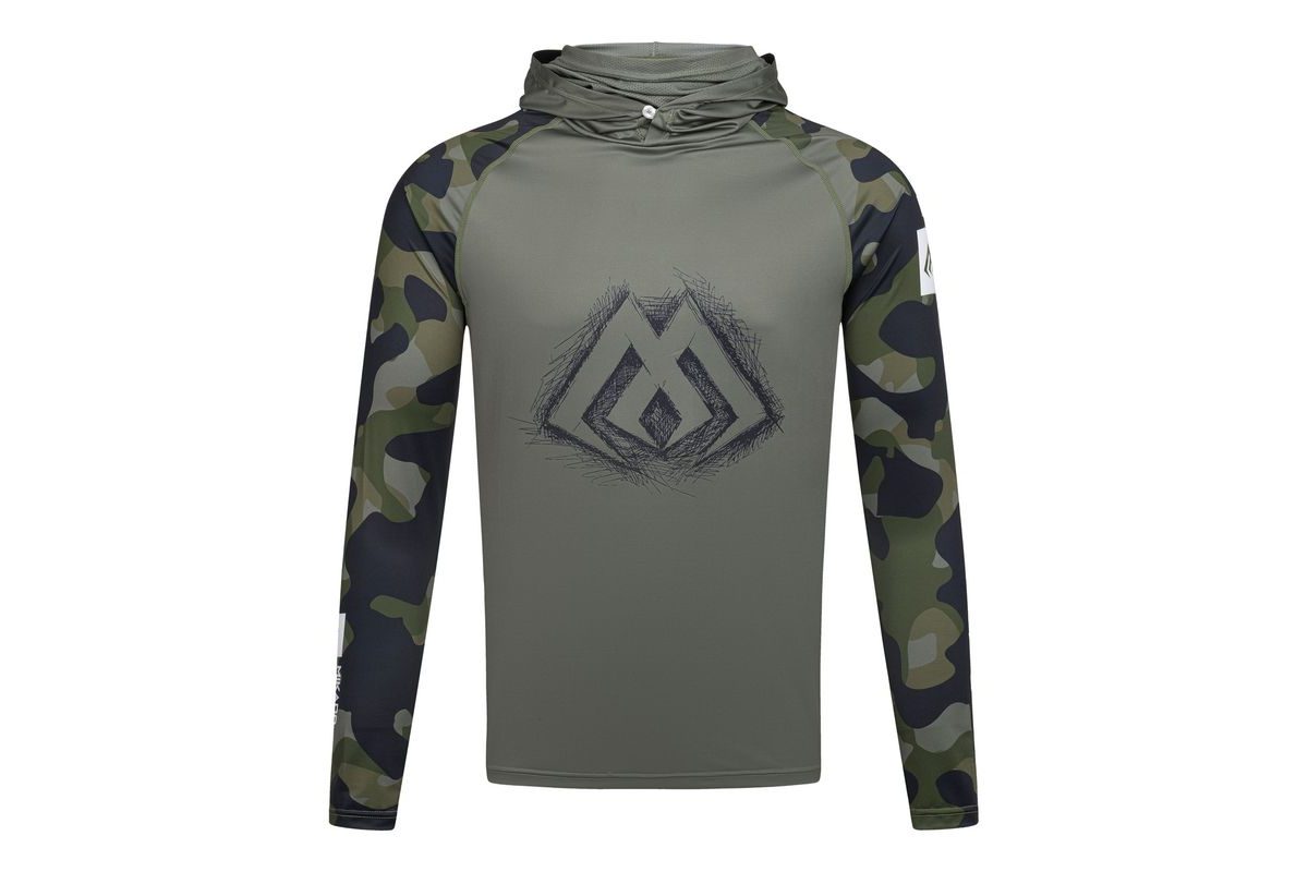 Mikado Mikina s kapucňou a nákrčníkom s UPF filtrom Green Camo
