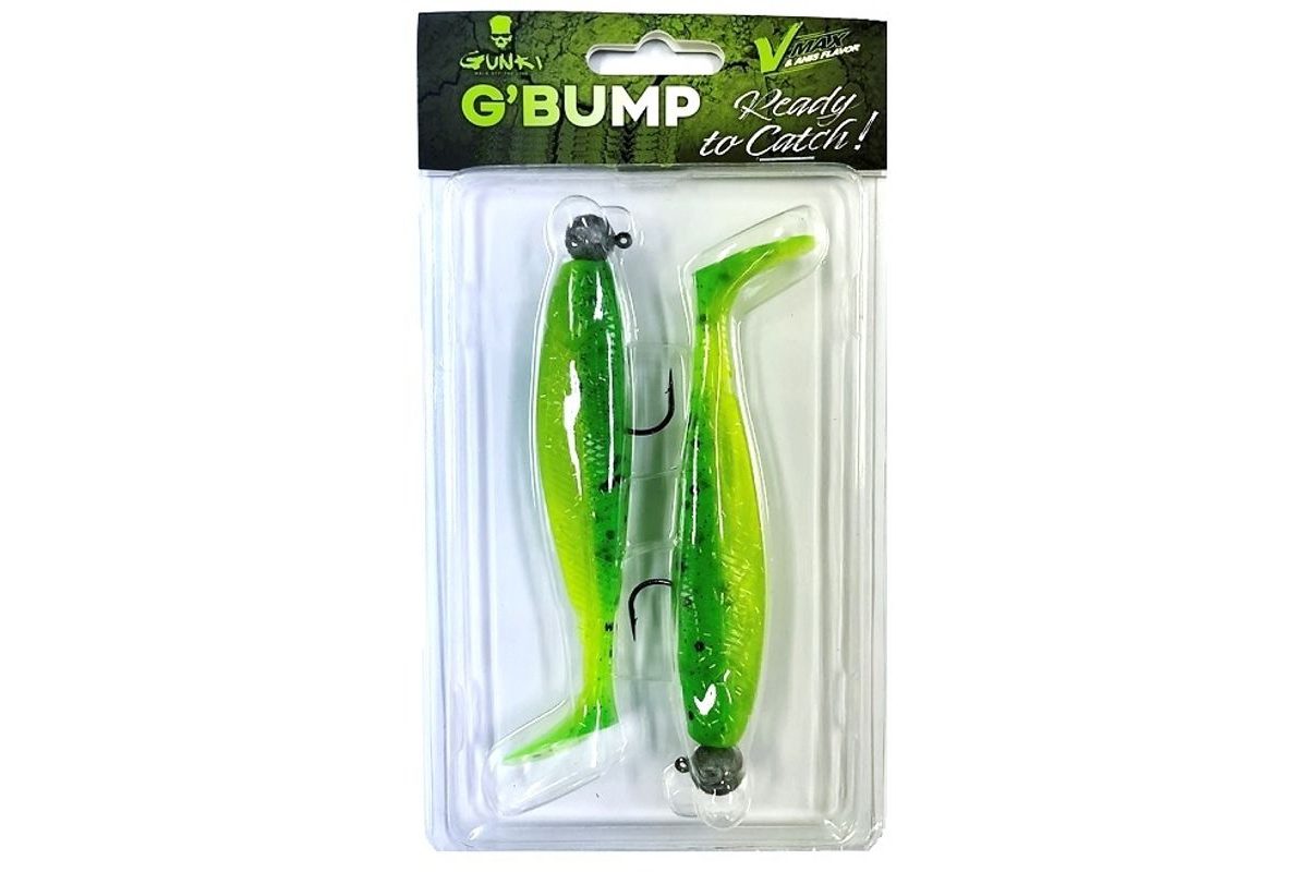 Gunki Gumová nástraha G Bump Ready To Catch Lime Chart Pepper 2ks