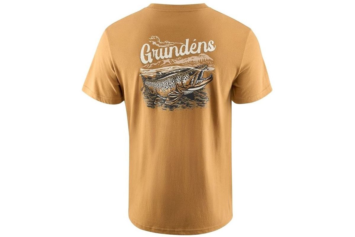 Grundéns Triko Leroy Brown SS T-Shirt Whiskey