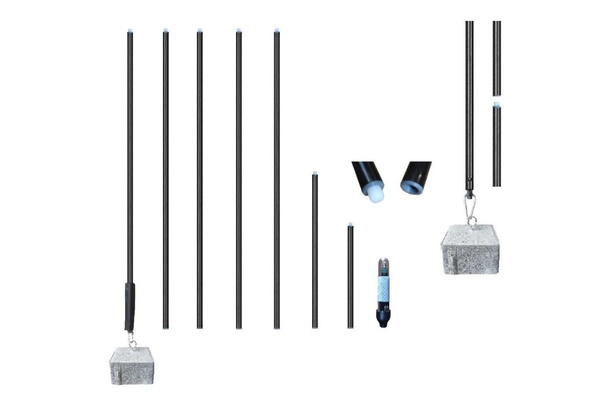 Daemons Sklopná tyčová bójka 05 R1 s LED elektronikou a s betonovou kotvou