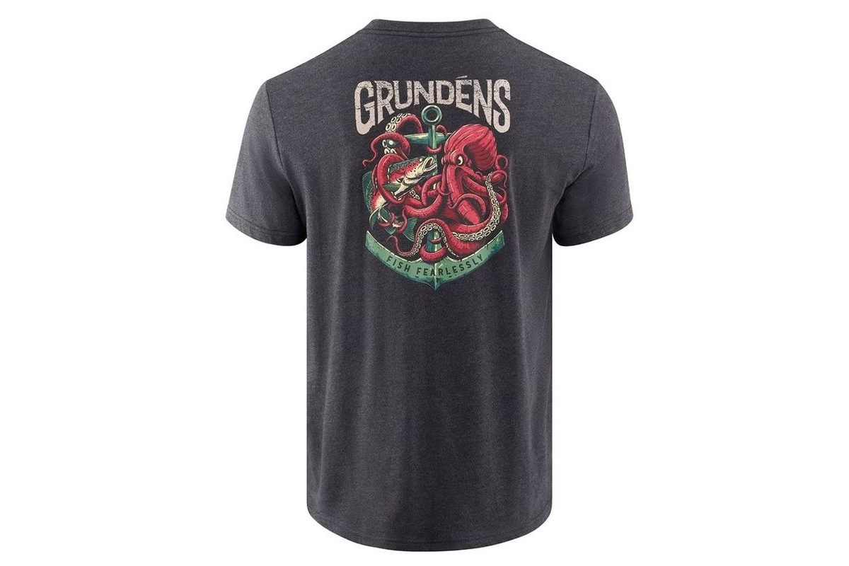 Grundéns Triko Octo-Trout SS T-Shirt Heather Charcoal