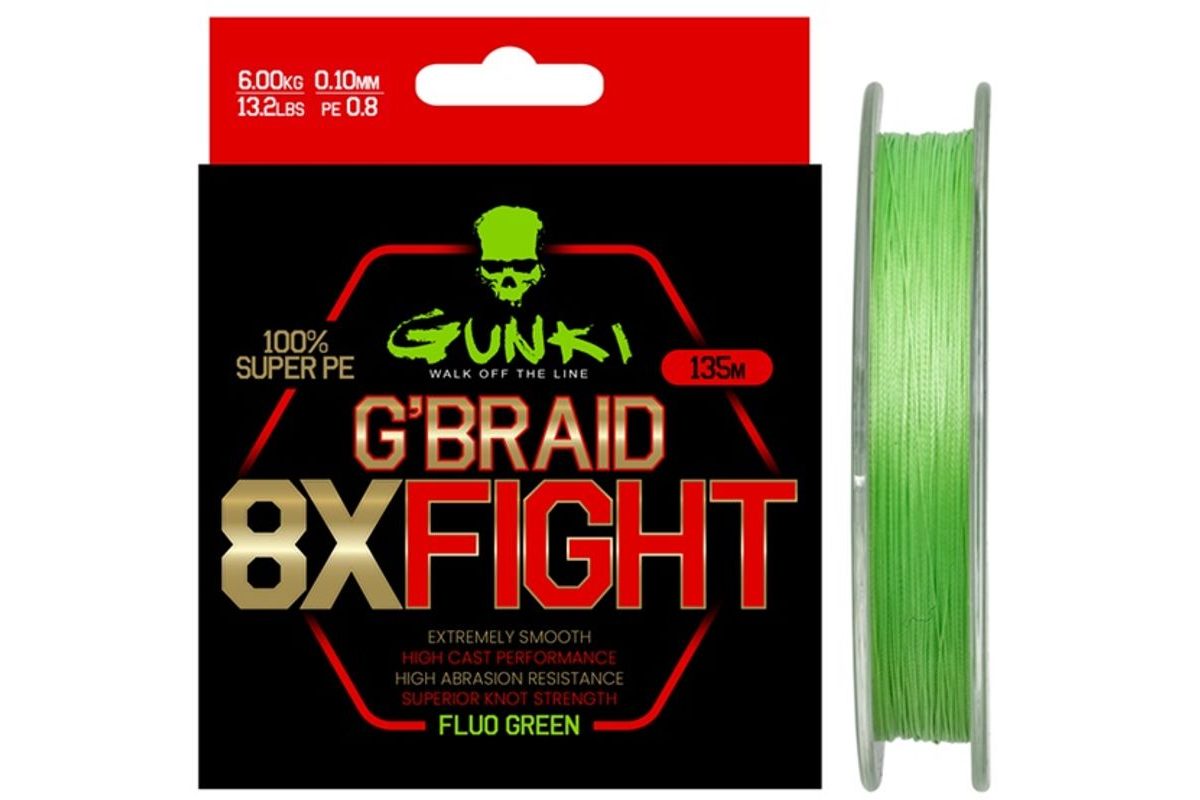 Gunki Šňůra G Braid 8X Fighting (Pe0,8) 135m