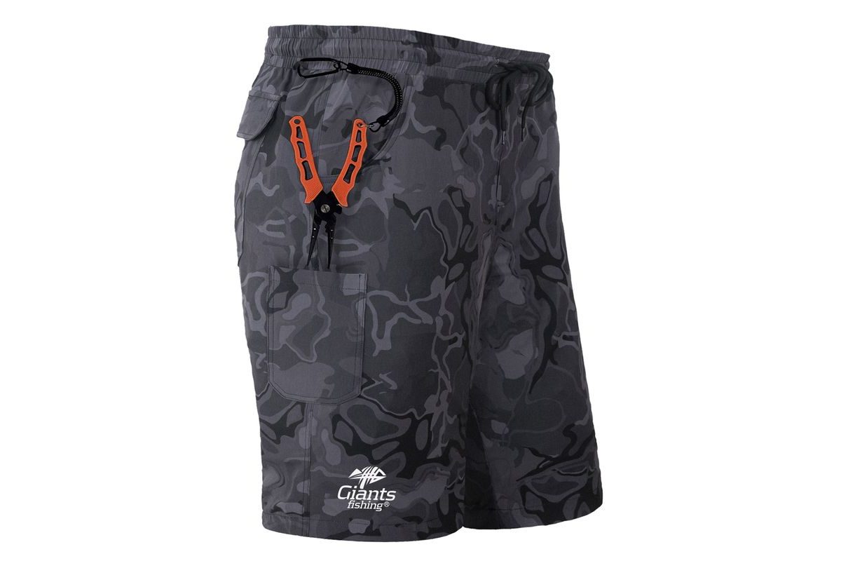 Giants Fishing Kraťasy Shorts Quick Dry UV50+ Camo Grey