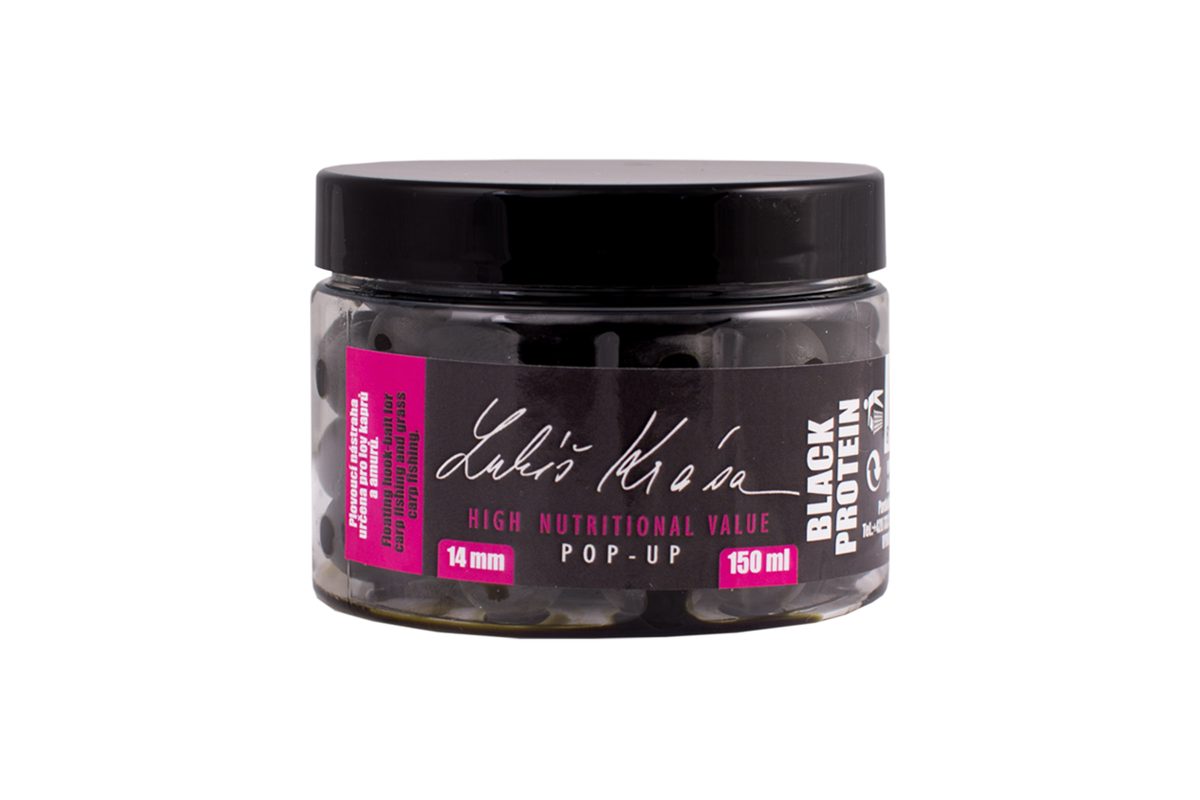 LK Baits Pop-up Lukas Krasa Black Protein 14mm 150ml