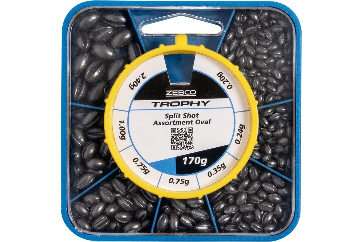 Zebco Sada bročkov Trophy Oval Split Shot Assortment 170g