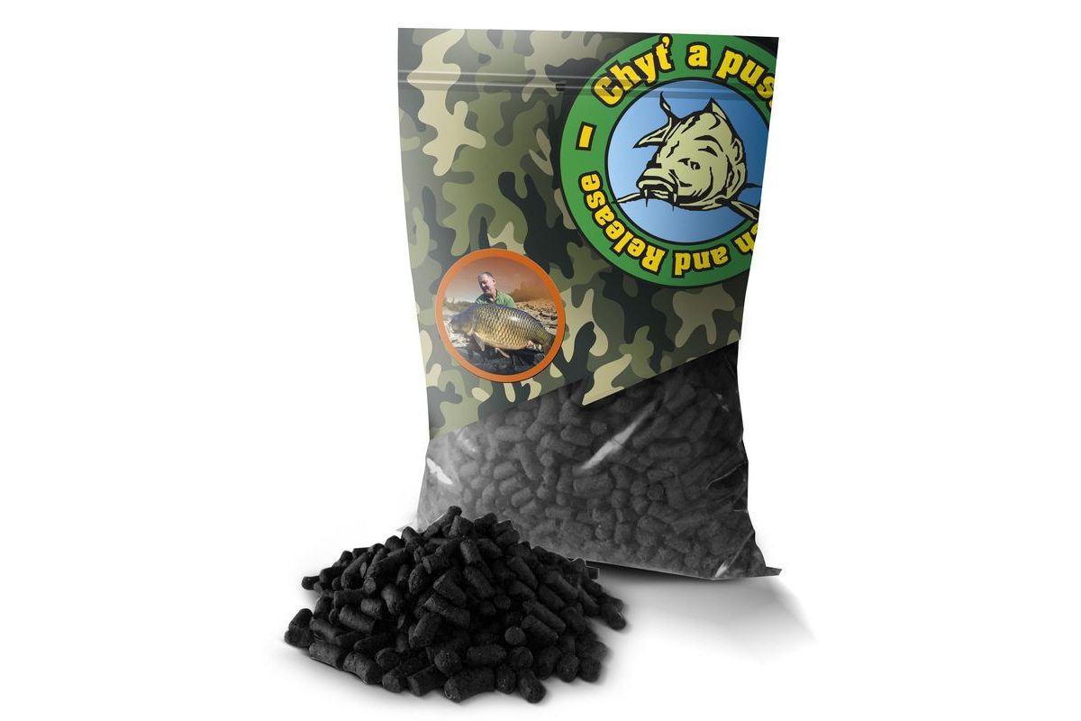 Chyť a pusť Pelety Black Halibut 6mm 900g