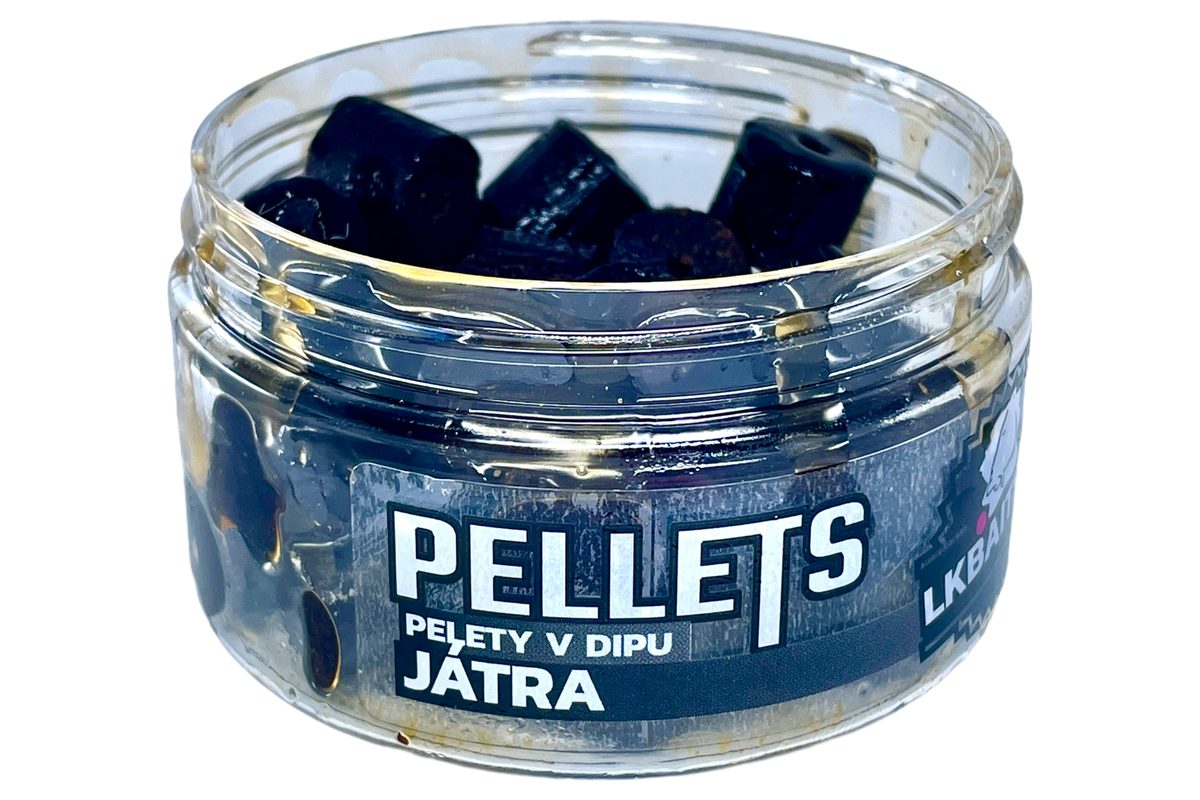 LK Baits Pelety v dipu Játra 60g