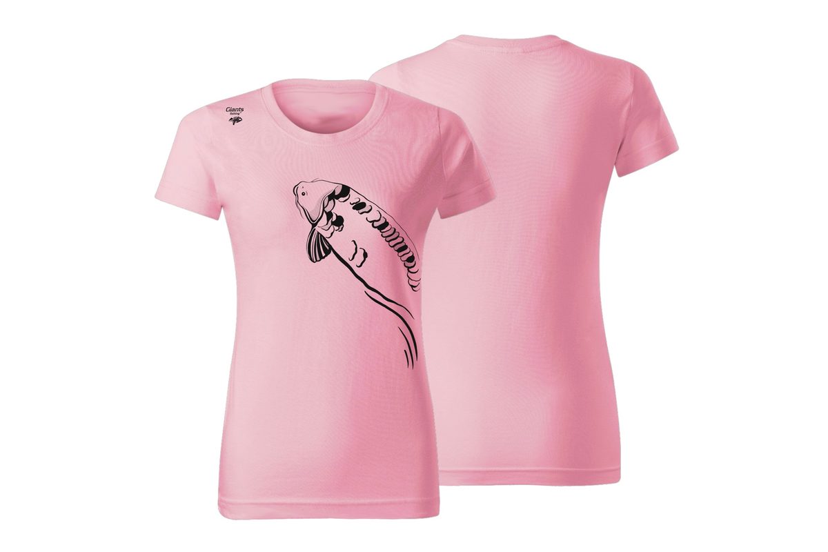 Giants fishing Tričko dámské růžové Plavající kapr