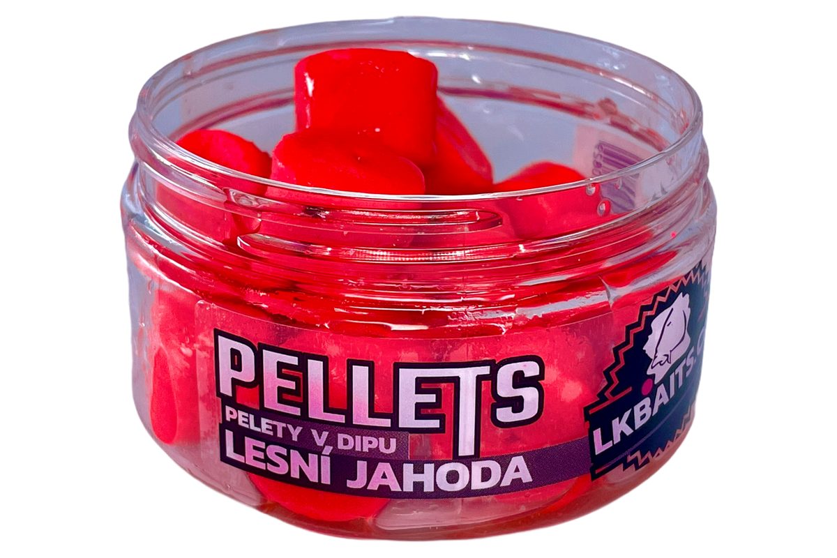 LK Baits Pelety v dipu Lesní Jahoda 60g