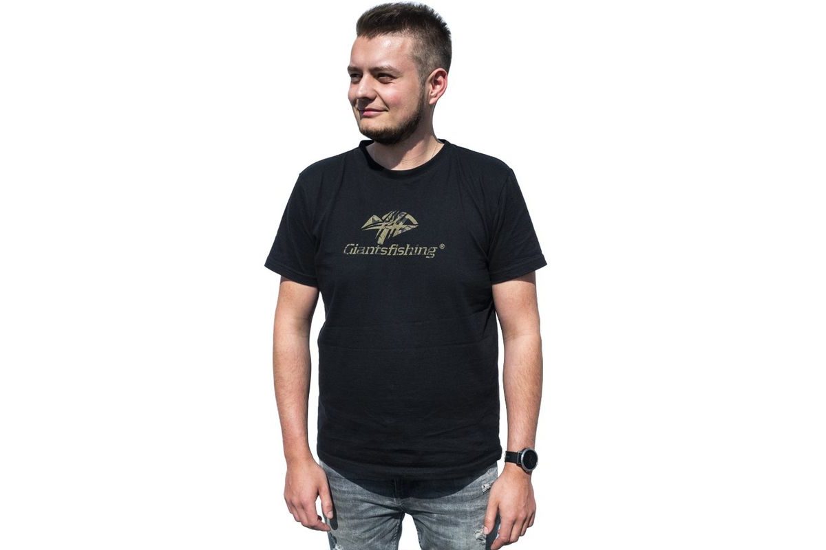 Giants Fishing Tričko pánske čierne Camo Logo
