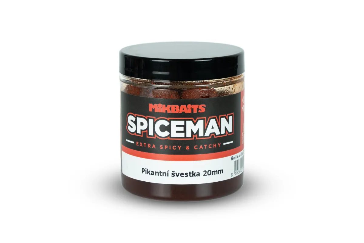 Mikbaits Boilie v dipu Spiceman 250ml