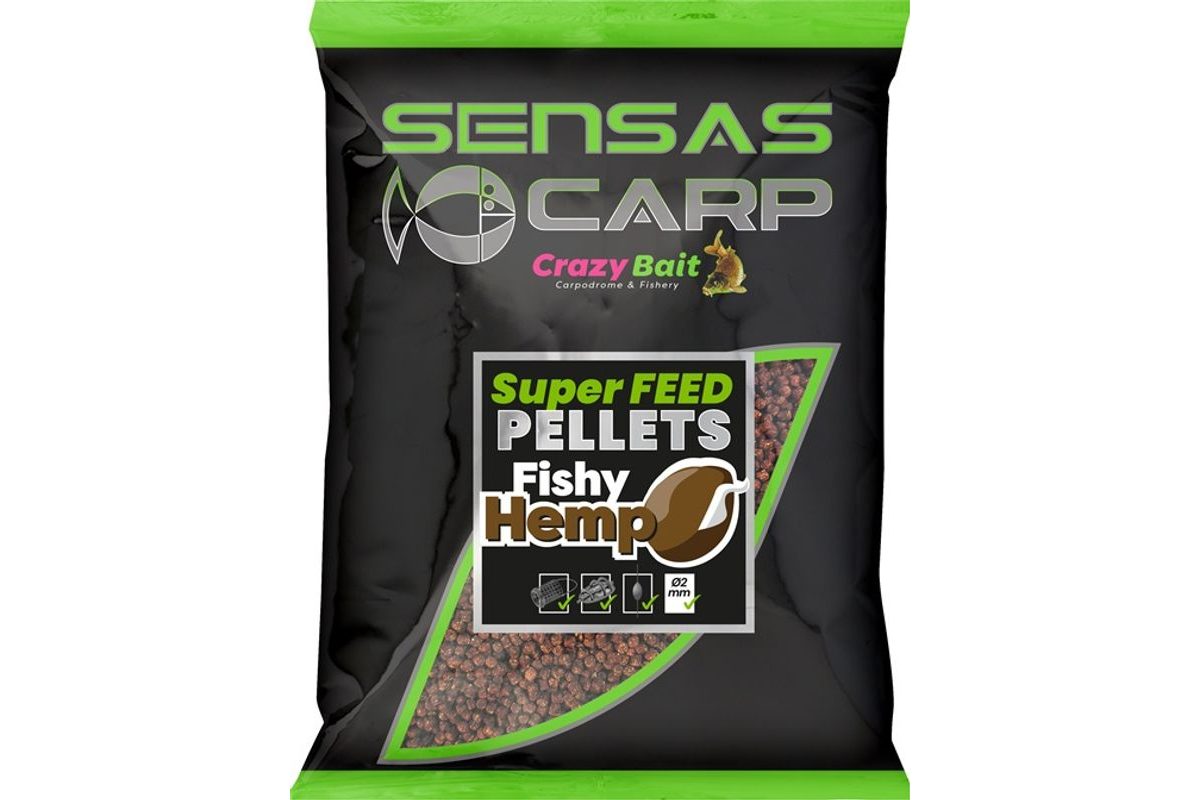 Sensas Pelety Super Feed Fishy Hemp 650g