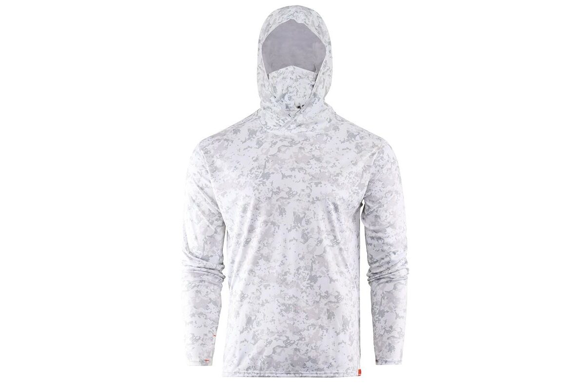 Grundéns UV Tričko Tough Sun Masked Hoodie Squall Camo