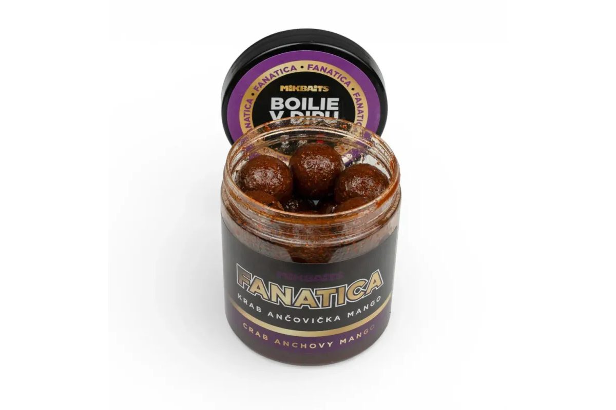 Mikbaits Boilie v dipu Fanatica Krab Ančovička Mango 250ml