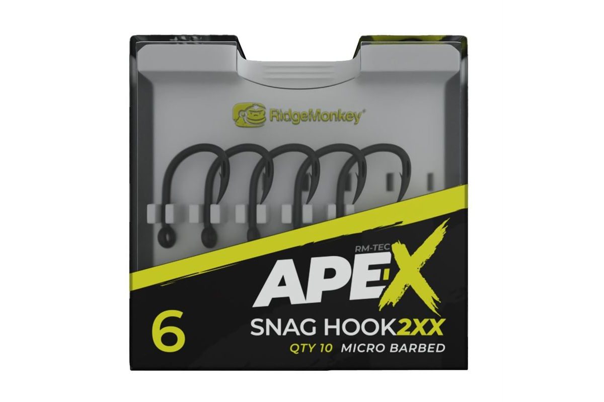 RidgeMonkey Háčiky Ape-X Snag Hook 2XX Barbed 10ks