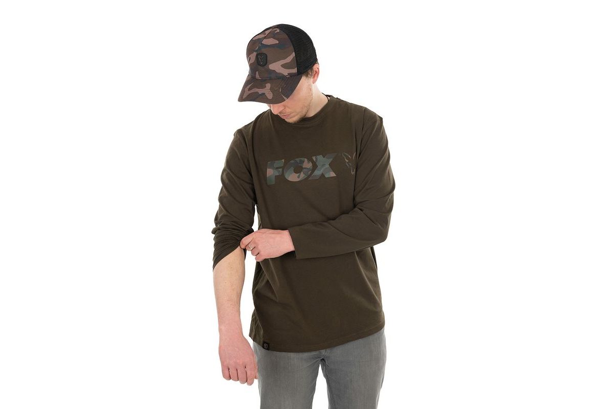Fox Triko Long Sleeve Khaki/Camo T-Shirt