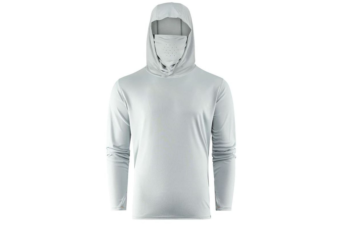Grundéns UV Tričko Tough Sun Masked Hoodie Iceberg