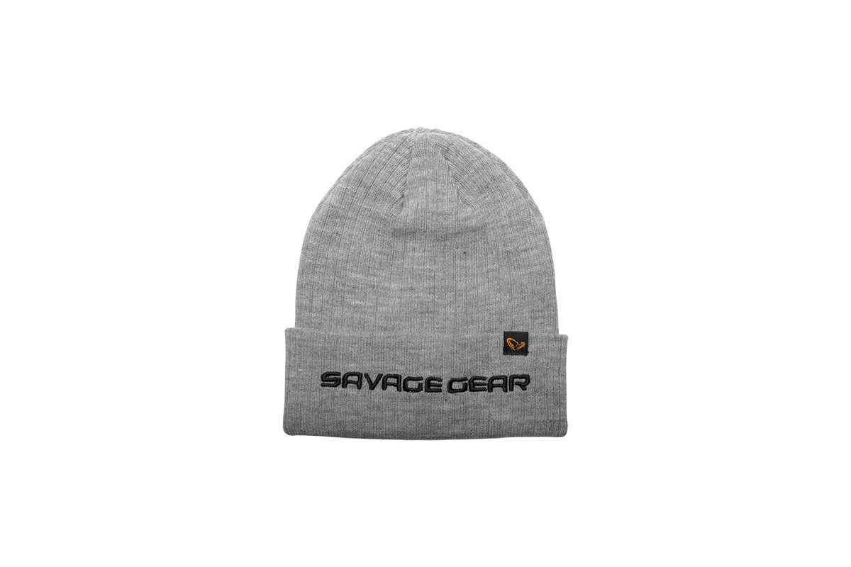 Savage Gear Zimní čepice Fold-up Beanie One Size Light Grey Melange