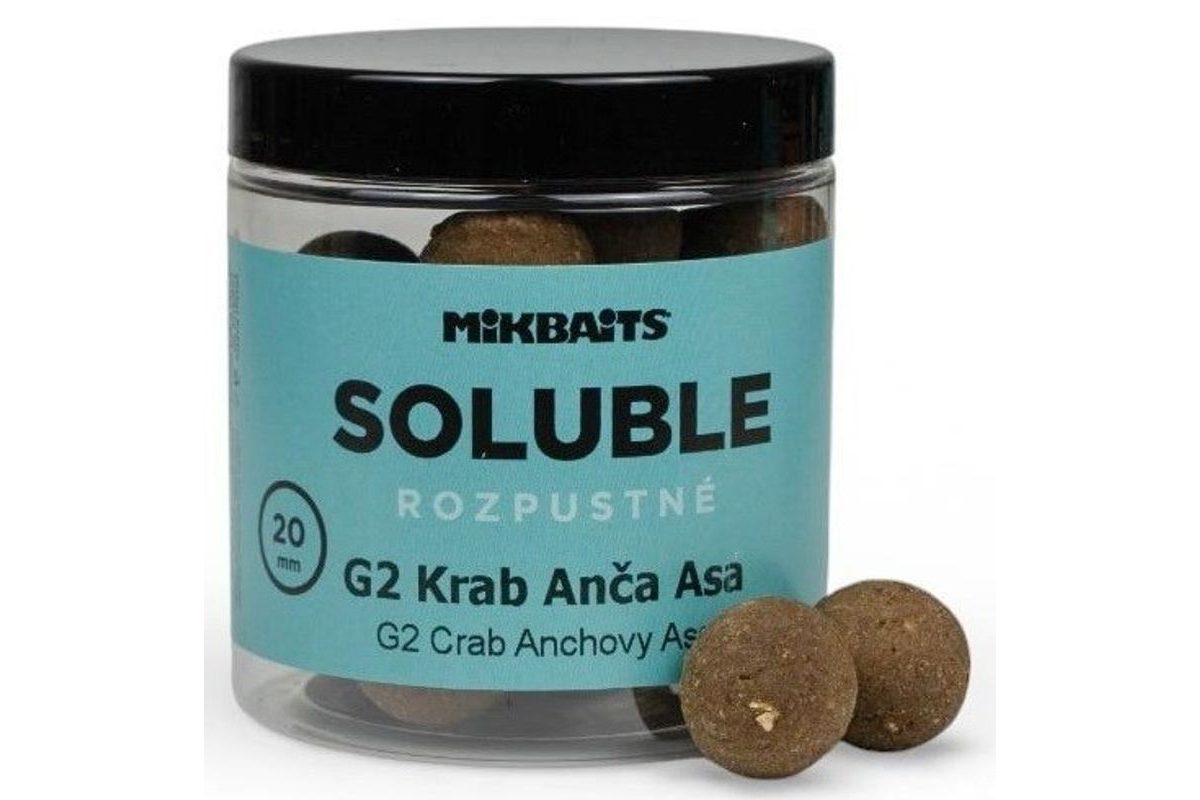 Mikbaits Rozpustné boilies Soluble G2 Krab Ančovička Asa 250ml