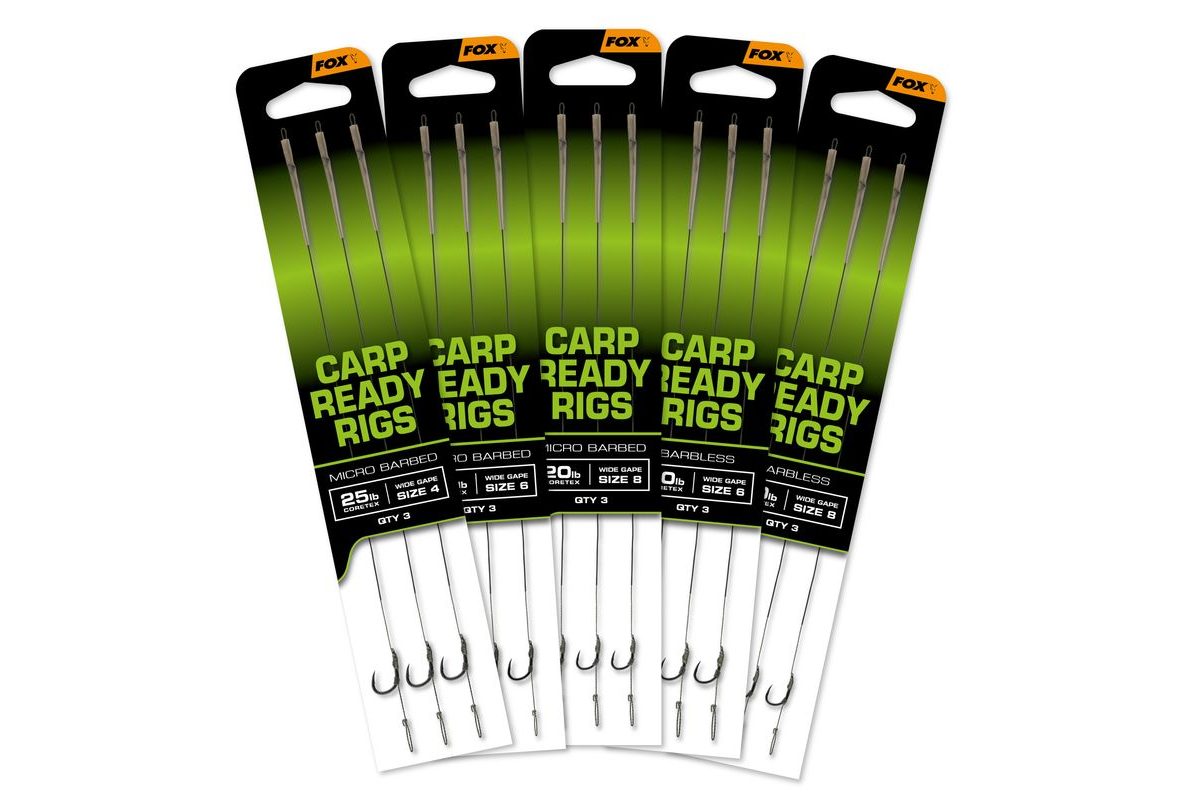 Fox Náväzce Carp Wide Gape Barbless Ready Rigs