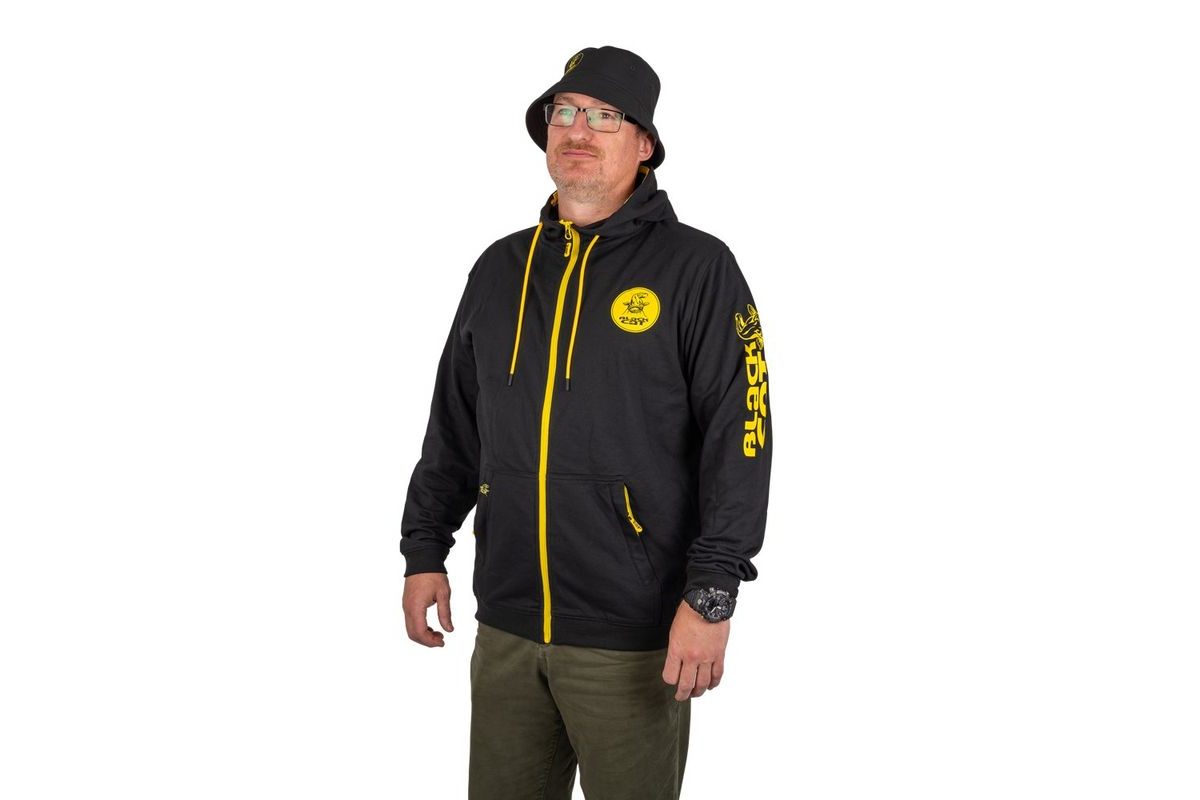 Black Cat Mikina Black Zipped Hoody