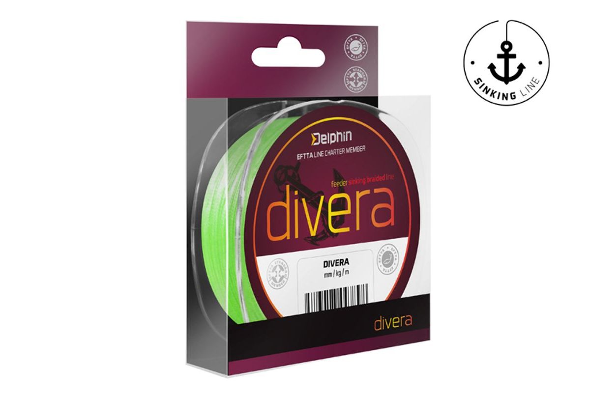 Delphin Šňůra Divera Feeder fluo zelená
