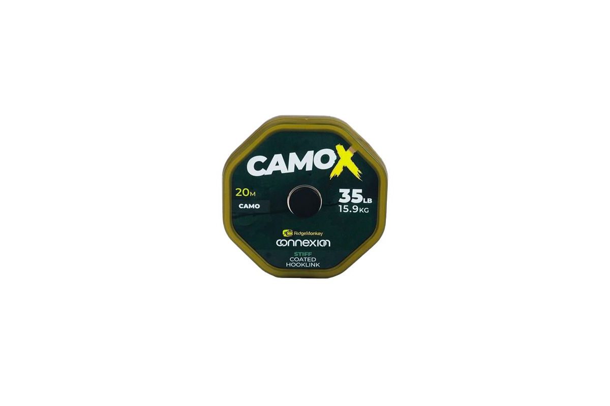 RidgeMonkey Šnúrka Connexion CamoX Stiff Coated Hooklink 20m