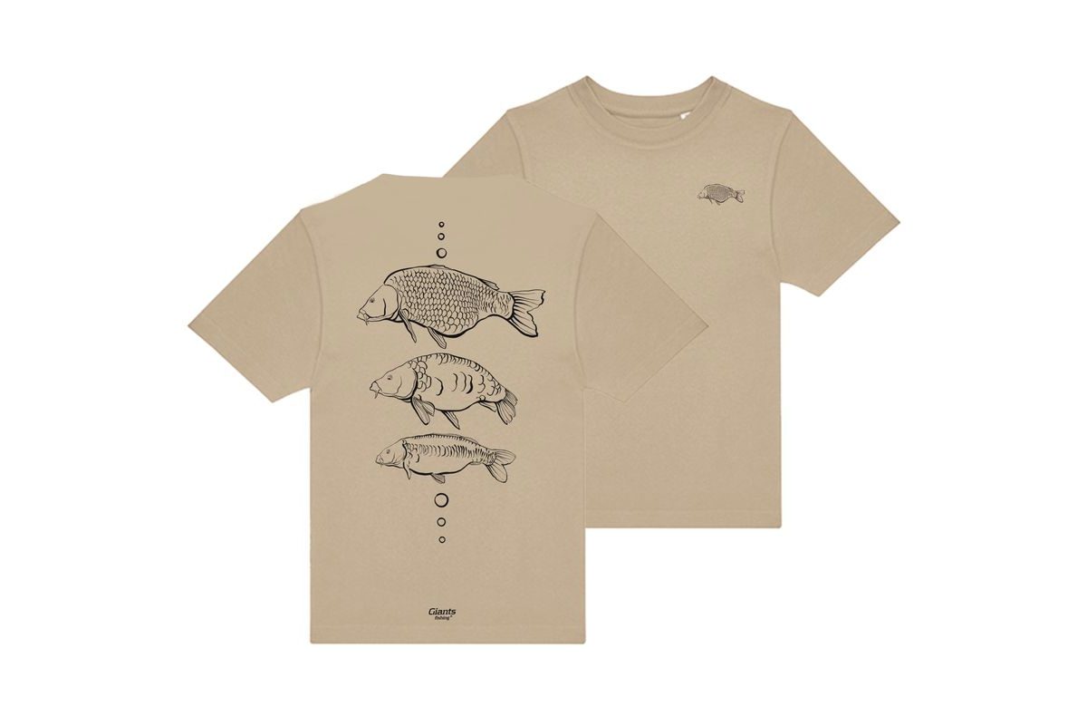 Giants fishing Tričko detské béžové Tri kapry