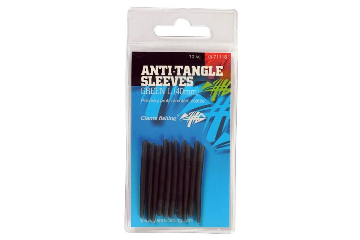 Giants Fishing Převleky proti zamotání Anti-Tangle Sleeves Green L 40mm 10ks