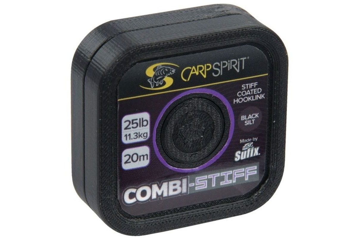 Carp Spirit Šňůra Combi Stiff Coated Braid Black Silt 20m
