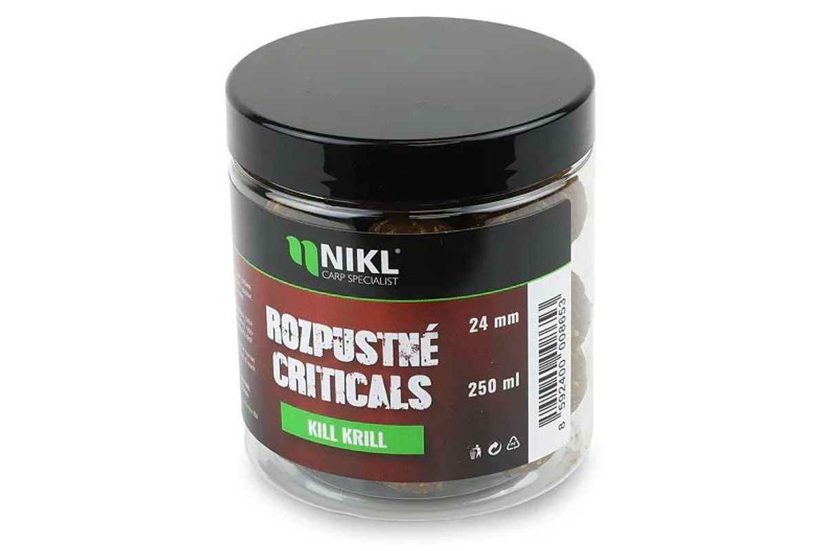 Nikl Rozpustné Criticals boilie Kill Krill 250ml