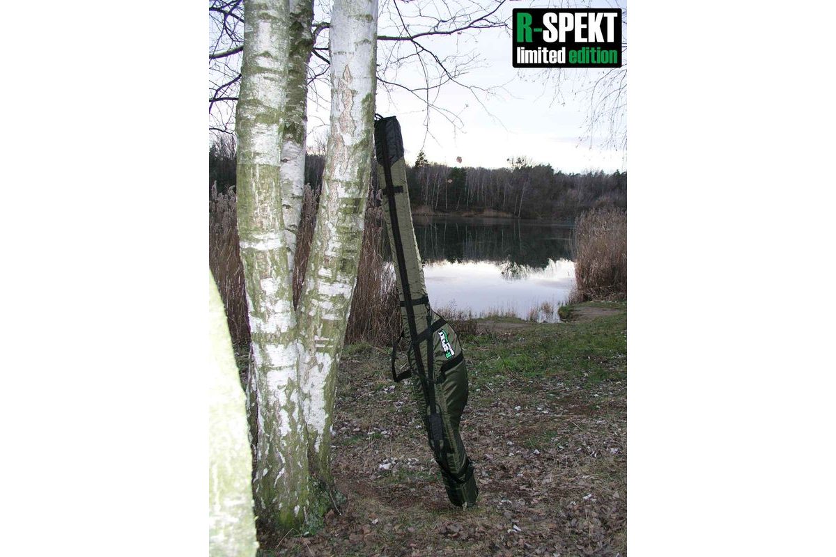 R-Spekt Pouzdro na 2 pruty polstrované khaki Double LUX s kapsou 11´
