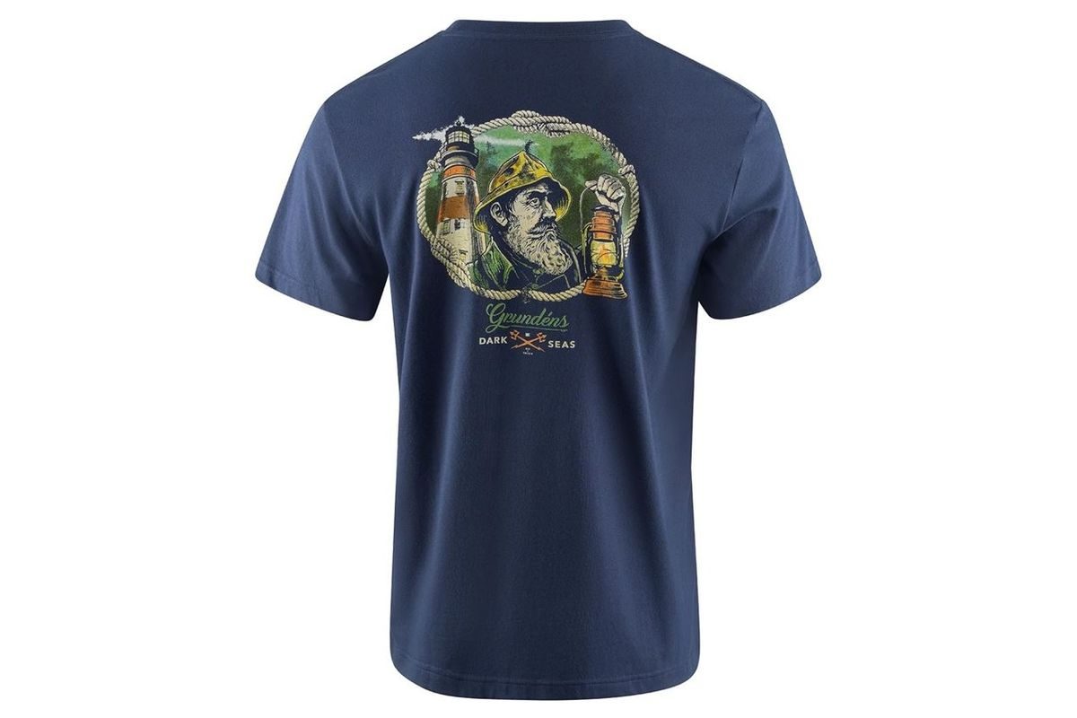 Grundéns Triko Dark Seas X Grundens Watchman SS T-Shirt Dark Navy