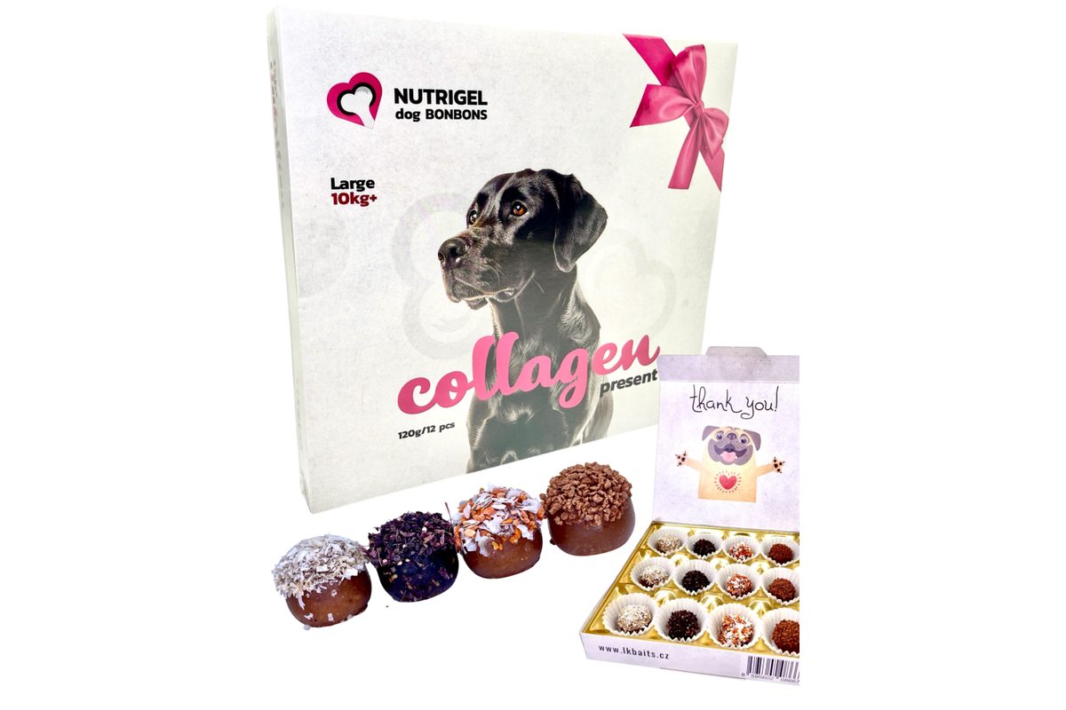 LK Baits Pet Kolagenová bonboinéra Nutrigel Collagen Bonbons pro větší psy 130g