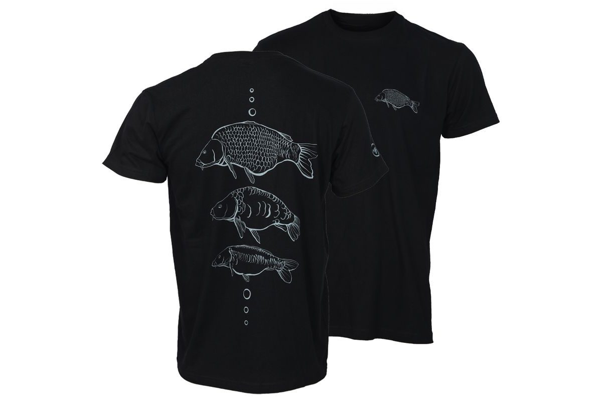 Giants fishing Tričko pánske čierne Tri kapry