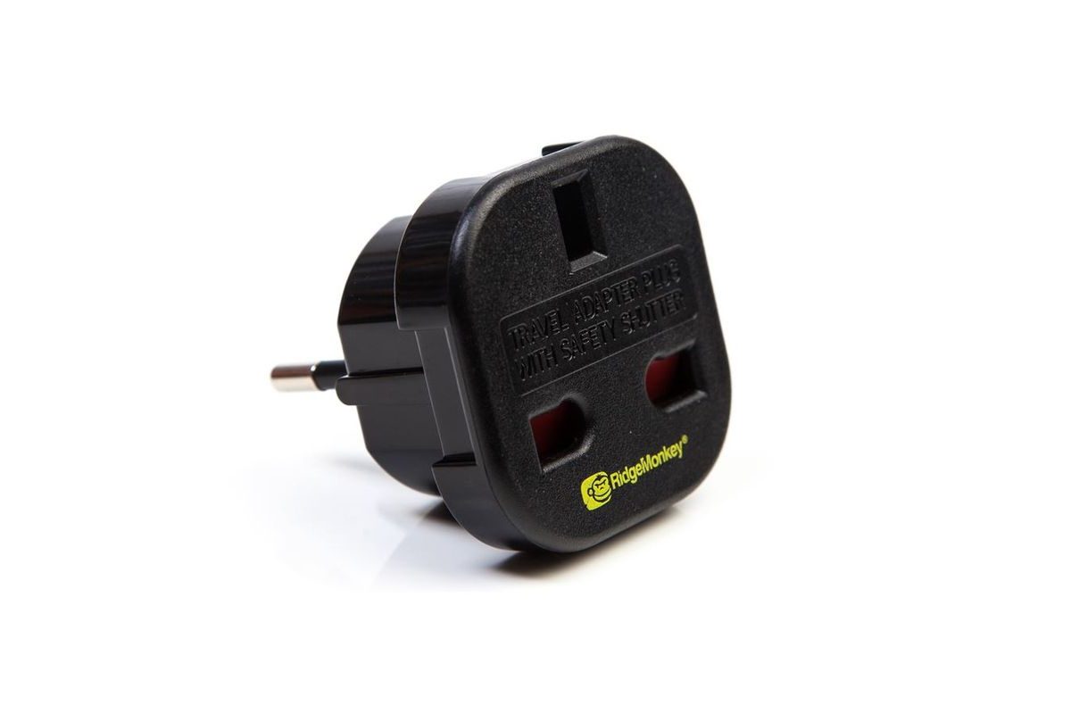 RidgeMonkey Adaptér k nabíjačke Vault UK 3 Pin to EU 2 Pin Adaptor