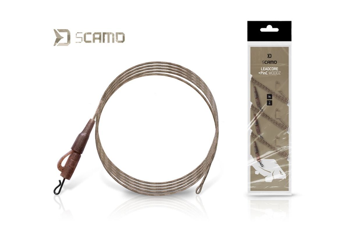 Delphin Návazec sCamo Leadcore + PinC Woodz 1m 3ks