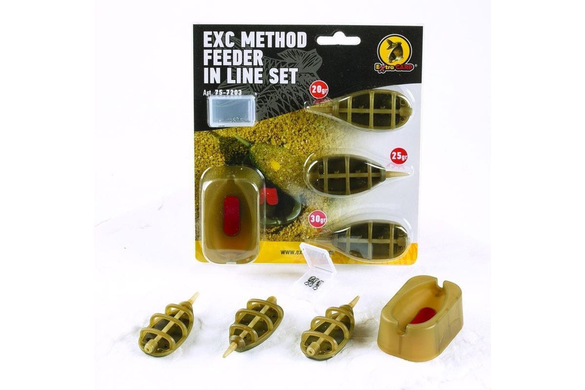 Extra Carp Method Feeder Set 20,30,40g + formička
