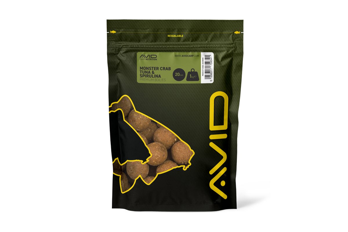 Avid Boilies Premium Monster Crab-Tuna & Spirulina 1kg